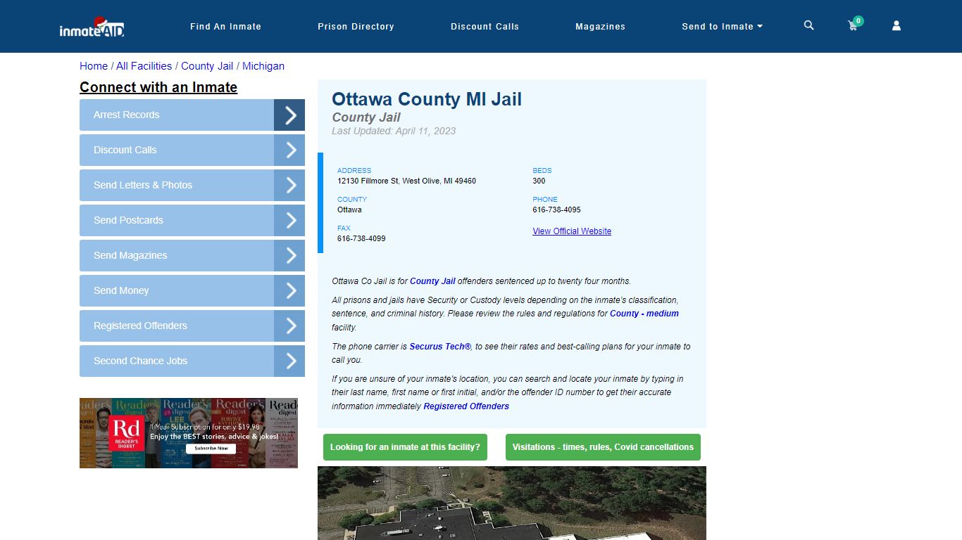 Ottawa County MI Jail - Inmate Locator - West Olive, MI